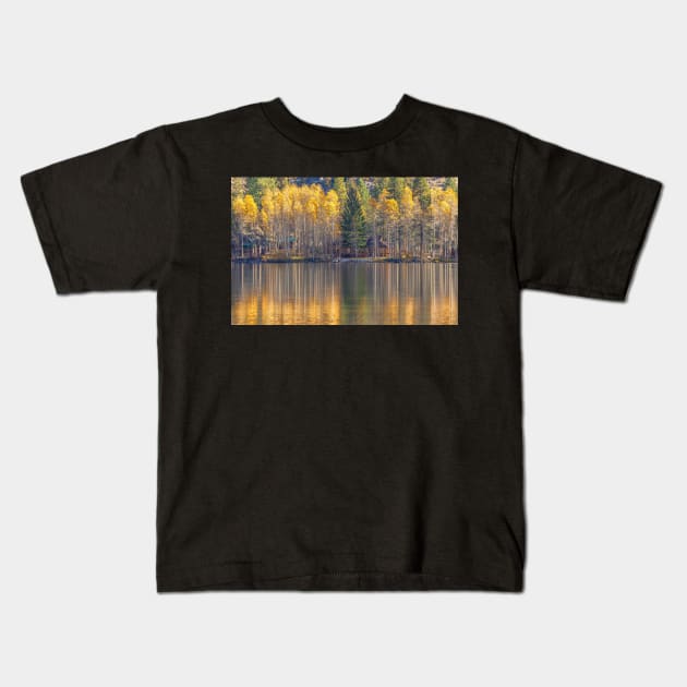 Silver Lake Reflections 2 Kids T-Shirt by jvnimages